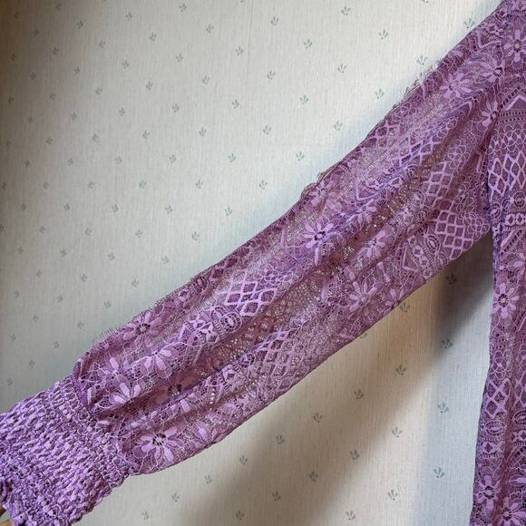 Sundance Maxine Lace Purple Dress Size Large Tassel Relaxed Boho Mystic Cocktail - Picture 5 of 11